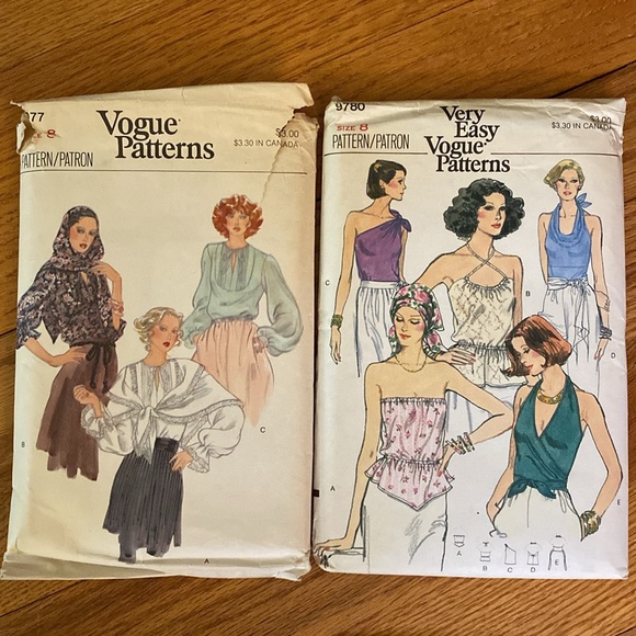 VTG ‘70s Vogue Top/Blouse Patterns Set of 7 - Picture 3 of 11